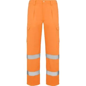 Παντελόνι υψηλής ορατότητας Roly Workwear Alfa 9309 σε πορτοκαλί φλούο χρώμα