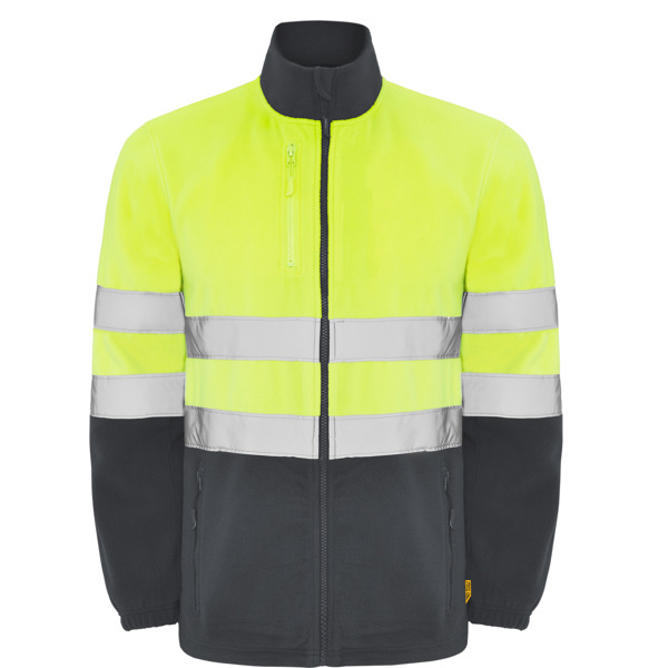 Πουκάμισο υψηλής ορατότητας Roly Workwear Altair 9305 σε μολυβί/κίτρινο φλούο χρώμα