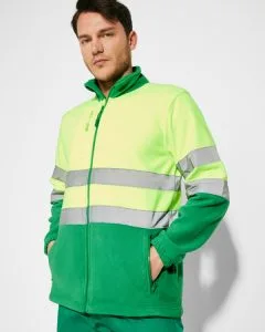 Πουκάμισο υψηλής ορατότητας Roly Workwear Altair 9305 σε πράσινο/κίτρινο φλούο χρώμα