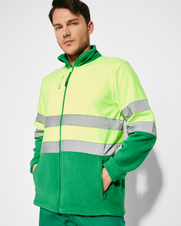 Πουκάμισο υψηλής ορατότητας Roly Workwear Altair 9305 σε πράσινο/κίτρινο φλούο χρώμα
