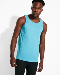 Αθλητικό αθλητικό μπλουζάκι Roly Sport Andre 0350 σε τιρκουάζ χρώμα, με εκτύπωση λογοτύπου
