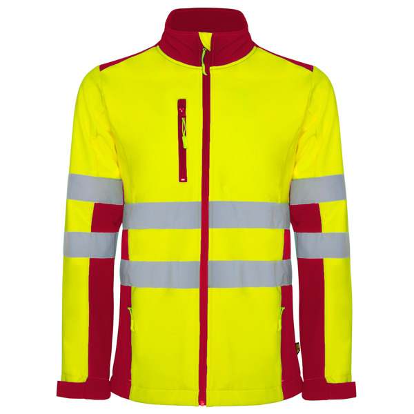 Μπουφάν υψηλής ορατότητας Roly Workwear Antares 9303 σε κόκκινο/κίτρινο φλούο χρώμα