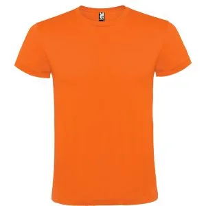 Διαφημιστικό Unisex κοντομάνικο μπλουζάκι Roly Atomic 150 σε πορτοκαλί χρώμα