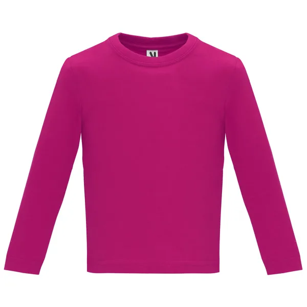 Βρεφικό μακρυμάνικο μπλουζάκι Roly Baby L/S 7203 σε ροζ χρώμα, με εκτύπωση λογοτύπου