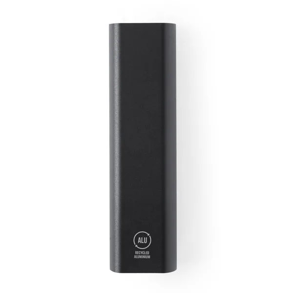 Διαφημιστικό power bank BONY 1288 σε μαύρο χρώμα, με εκτύπωση λογοτύπου