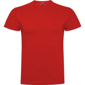 Διαφημιστικό Unisex κοντομάνικο μπλουζάκι Roly Braco σε κόκκινο χρώμα