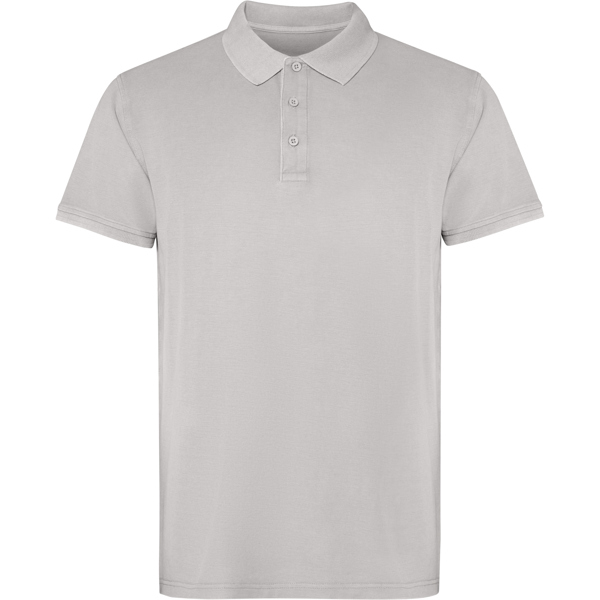 Διαφημιστικό unisex πόλο μπλουζάκι Roly Cobain 2202 σε γκρι πέτρας ξεβαμμένο χρώμα