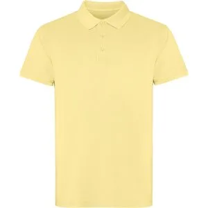 Διαφημιστικό unisex πόλο μπλουζάκι Roly Cobain 2202 σε κίτρινο ξεβαμμένο χρώμα
