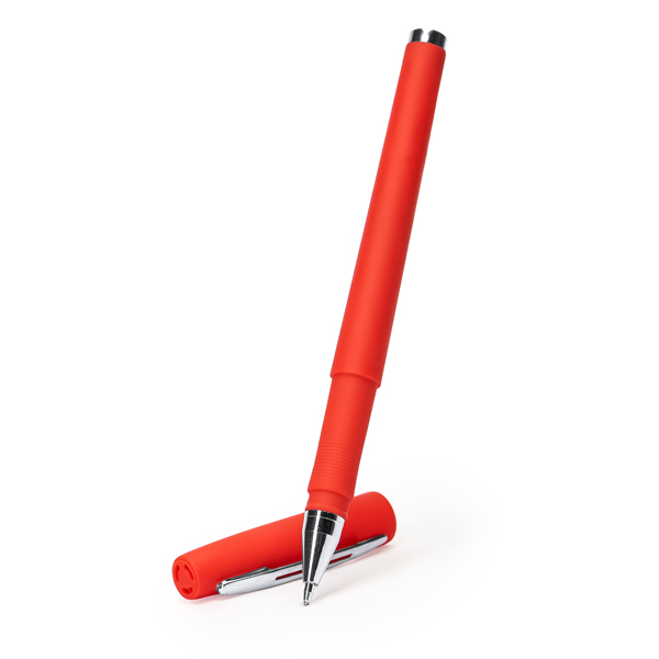 Διαφημιστικό στυλό rollerball COLOMA 8017 σε κόκκινο χρώμα, με εκτύπωση λογοτύπου