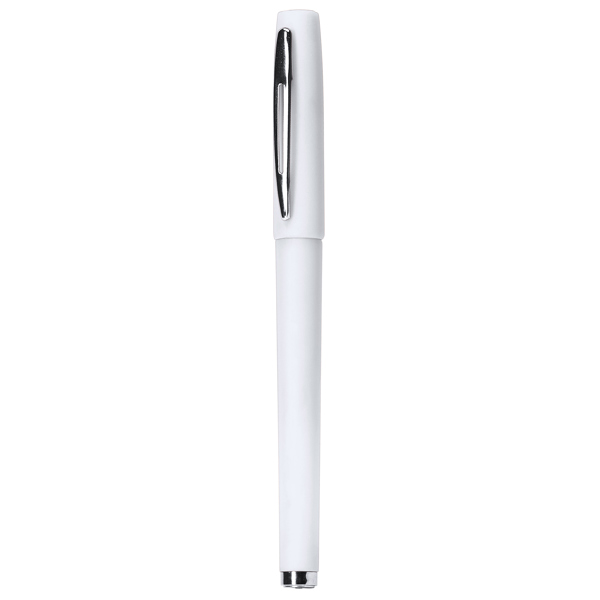 Διαφημιστικό στυλό rollerball COLOMA 8017 σε λευκό χρώμα, με εκτύπωση λογοτύπου