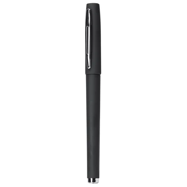 Διαφημιστικό στυλό rollerball COLOMA 8017 σε μαύρο χρώμα, με εκτύπωση λογοτύπου