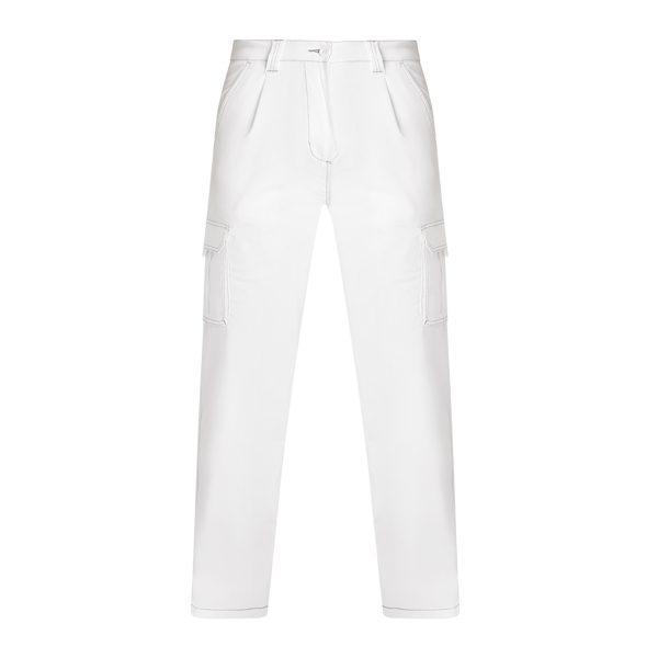Παντελόνι εργασίας Roly Workwear Daily Strech 9205 σε λευκό χρώμα