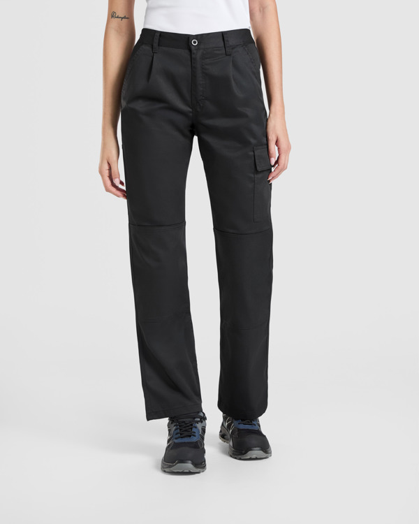 Γυναικείο παντελόνι εργασίας Roly Workwear Daily Woman Strech 8407 σε μαύρο χρώμα