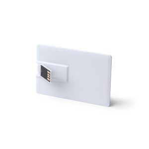 Διαφημιστικό USB μνήμη DATIS 1858 σε λευκό χρώμα, με εκτύπωση λογοτύπου