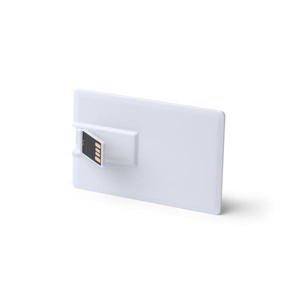 Διαφημιστικό USB μνήμη DATIS 1858 σε λευκό χρώμα, με εκτύπωση λογοτύπου