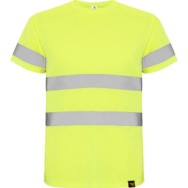 Μπλουζάκι υψηλής ορατότητας Roly Workwear Delta 9310 σε κίτρινο φλούο χρώμα