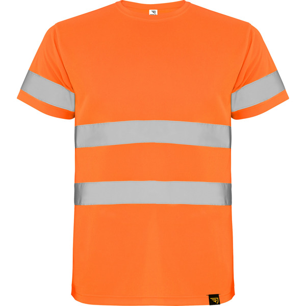 Μπλουζάκι υψηλής ορατότητας Roly Workwear Delta 9310 σε πορτοκαλί φλούο χρώμα
