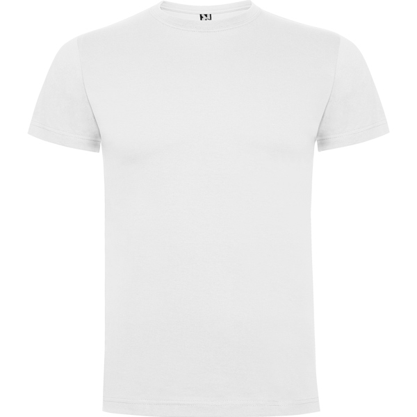 Διαφημιστικό Unisex κοντομάνικο μπλουζάκι Roly Dogo Premium σε λευκό χρώμα