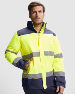 Μπουφάν υψηλής ορατότητας Roly Workwear Epsylon 9304 σε πράσινο/κίτρινο φλούο χρώμα