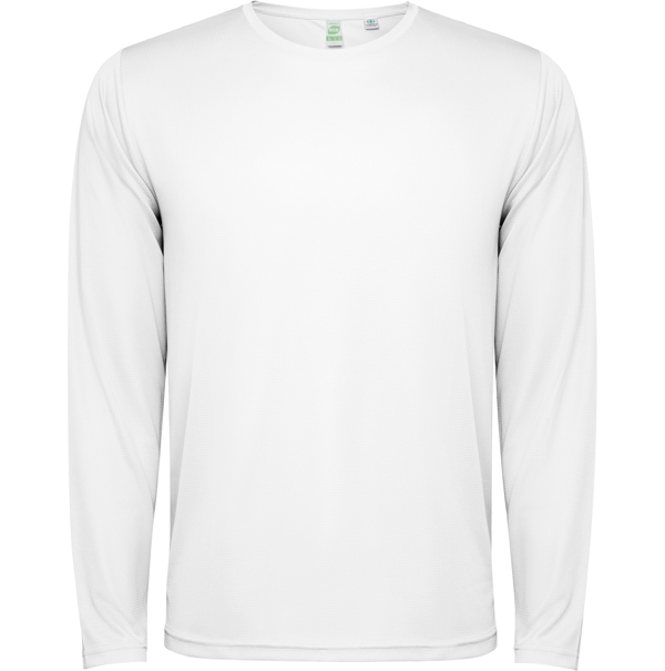 Μακρυμάνικο τεχνικό μπλουζάκι Roly Workwear Estoril L/S 0432 σε λευκό χρώμα