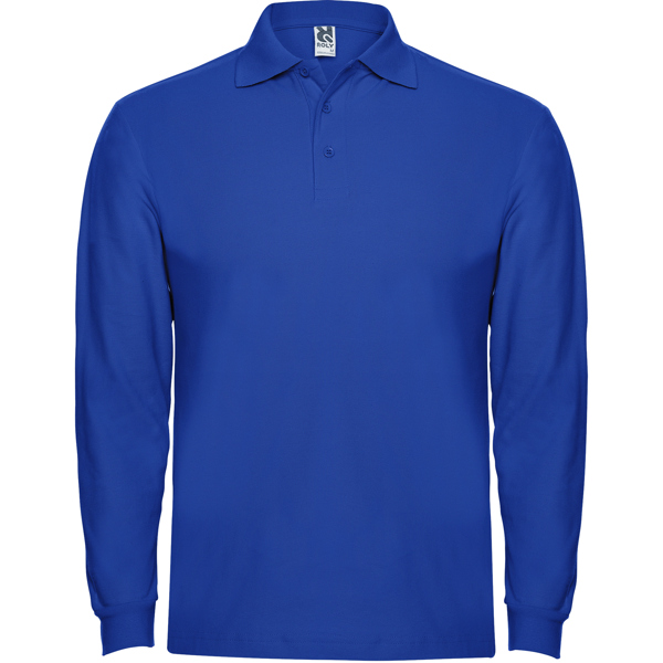 Διαφημιστικό ανδρικό πόλο μπλουζάκι Roly Estrella L/S 6635 σε ρουά χρώμα