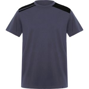 Μπλουζάκι εργασίας Roly Workwear Expedition 8411 σε μολυβί/μαύρο χρώμα