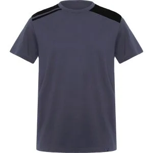 Μπλουζάκι εργασίας Roly Workwear Expedition 8411 σε μολυβί/μαύρο χρώμα