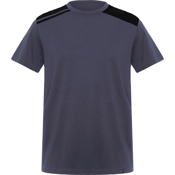 Μπλουζάκι εργασίας Roly Workwear Expedition 8411 σε μολυβί/μαύρο χρώμα