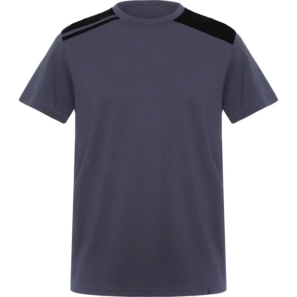 Μπλουζάκι εργασίας Roly Workwear Expedition 8411 σε μολυβί/μαύρο χρώμα
