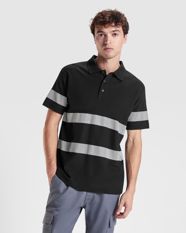 Μπλουζάκι εργασίας Roly Workwear Foran 9324 σε μαύρο χρώμα