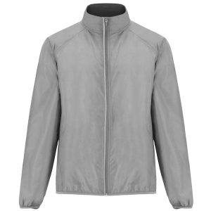 Ανδρικό αθλητικό μπουφάν softshell Roly Glasgow 5050 σε γκρι χρώμα, με εκτύπωση λογοτύπου