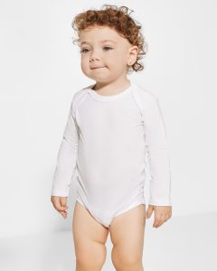 Βρεφικό μακρυμάνικο μπλουζάκι Roly Honey L/S 7202 σε γαλάζιο χρώμα, με εκτύπωση λογοτύπου