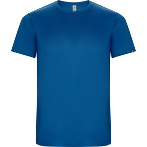 Αθλητικό τεχνικό μπλουζάκι Roly Sport Imola 0427 σε ρουά χρώμα, με εκτύπωση λογοτύπου