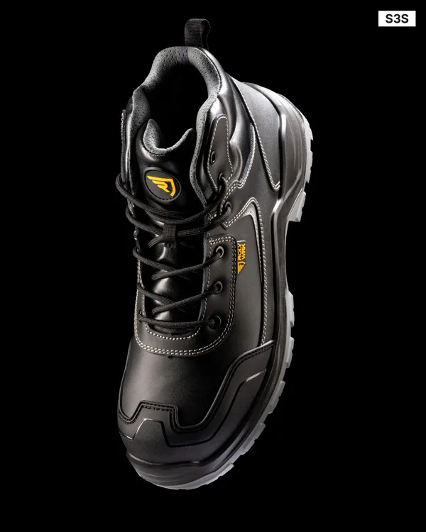 Παπούτσι εργασίας Roly Workwear Iron 8389 σε μαύρο/μολυβί χρώμα