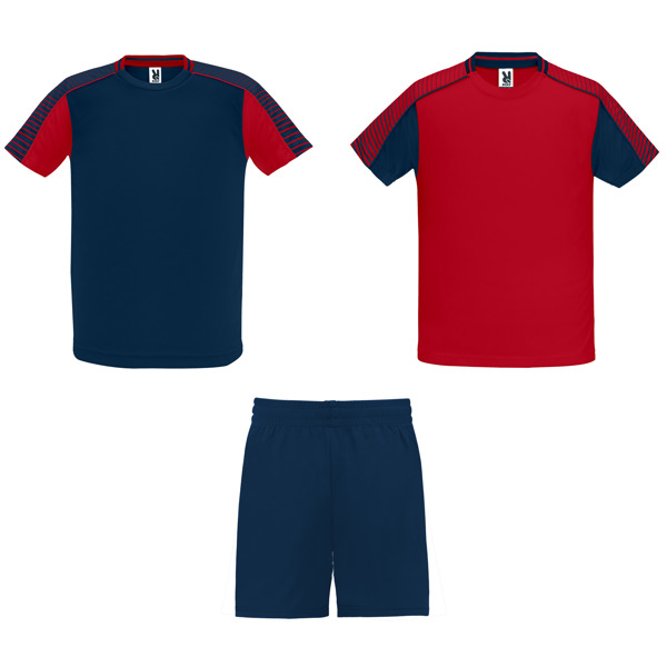 Unisex αθλητική εμφάνιση Roly Juve 0525 σε κόκκινο/μπλε χρώμα, με εκτύπωση λογοτύπου