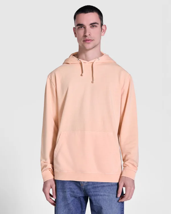 Διαφημιστικό Unisex φούτερ με κουκούλα washed Roly Kenia 2204 σε χακί ξεβαμμένο χρώμα