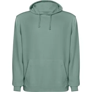 Διαφημιστικό Unisex φούτερ με κουκούλα washed Roly Kenia 2204 σε πετρόλ ξεβαμμένο χρώμα