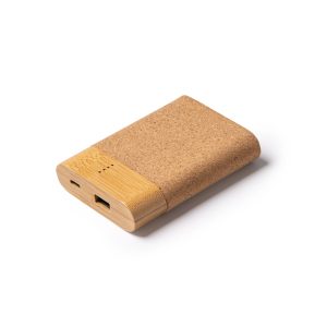 Διαφημιστικό power bank KOBE 1211 σε φυσικό χρώμα, με εκτύπωση λογοτύπου