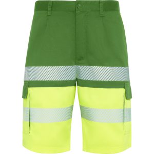 Πουκάμισο υψηλής ορατότητας Roly Workwear Lada 9328 σε πράσινο/κίτρινο φλούο χρώμα