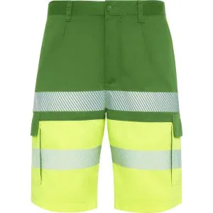 Πουκάμισο υψηλής ορατότητας Roly Workwear Lada 9328 σε πράσινο/κίτρινο φλούο χρώμα