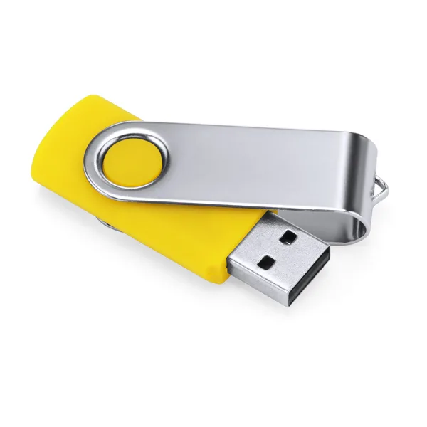 Διαφημιστικό USB μνήμη MARVIN 4186 σε κίτρινο χρώμα, με εκτύπωση λογοτύπου