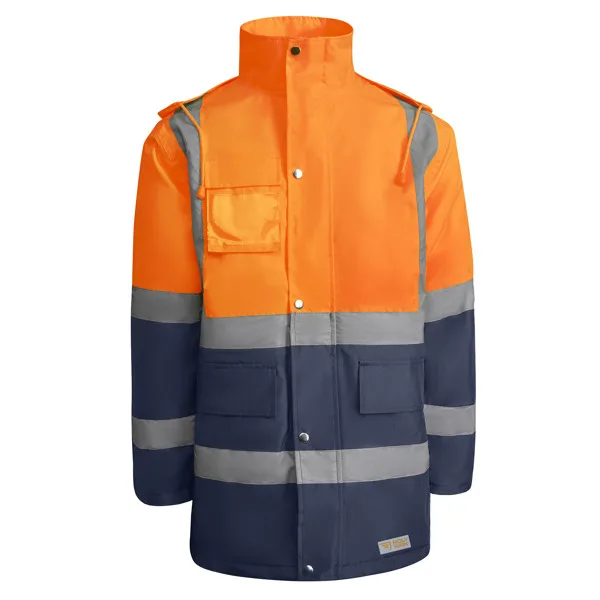 Παντελόνι υψηλής ορατότητας Roly Workwear Merak 9320 σε μπλε/πορτοκαλί φλούο χρώμα