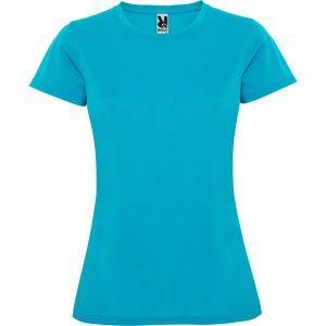Αθλητικό αθλητικό σορτς Roly Sport Montecarlo Woman 0423 σε τιρκουάζ χρώμα, με εκτύπωση λογοτύπου