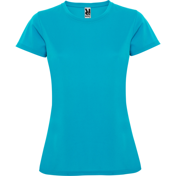 Αθλητικό αθλητικό σορτς Roly Sport Montecarlo Woman 0423 σε τιρκουάζ χρώμα, με εκτύπωση λογοτύπου