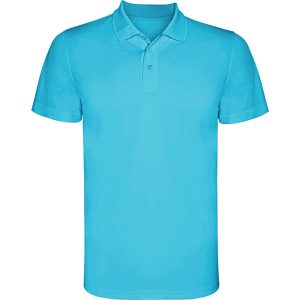 Αθλητικό αθλητικό παντελόνι Roly Sport Monzha 0404 σε τιρκουάζ χρώμα, με εκτύπωση λογοτύπου