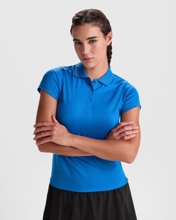 Αθλητικό αθλητικό παντελόνι Roly Sport Monzha Woman 0410 σε ρουά χρώμα, με εκτύπωση λογοτύπου