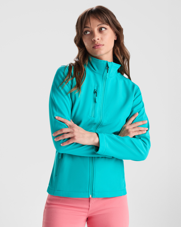 Γυναικείο μπουφάν softshell Roly Workwear Nebraska Woman 6437 σε τιρκουάζ χρώμα