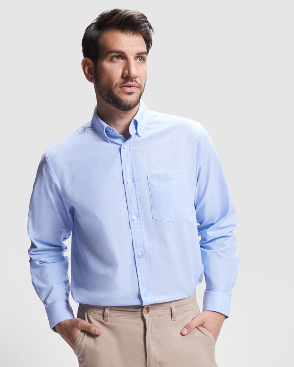 Πουκάμισο Oxford Roly Workwear Oxford 5507 σε γαλάζιο χρώμα