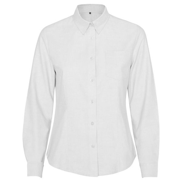 Γυναικείο πουκάμισο Oxford Roly Workwear Oxford Woman 5068 σε λευκό χρώμα