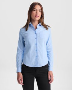 Γυναικείο πουκάμισο Oxford Roly Workwear Oxford Woman 5068 σε γαλάζιο χρώμα